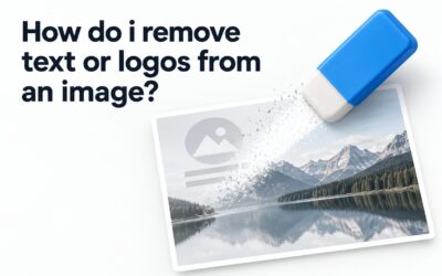 How do i remove text or logos from an image?
