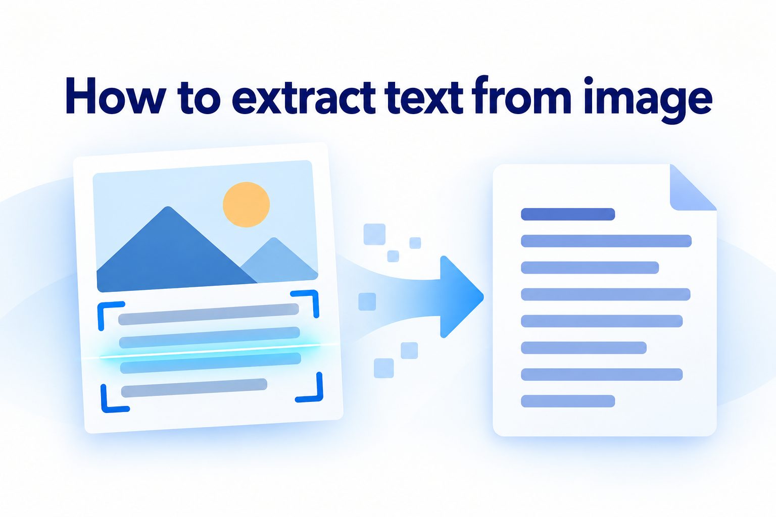 Person using OCR software to extract text from a photographed document