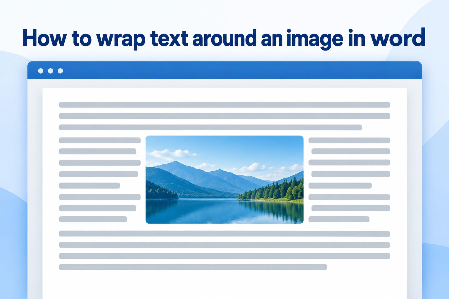 Word document showing text wrapped neatly around an inserted image